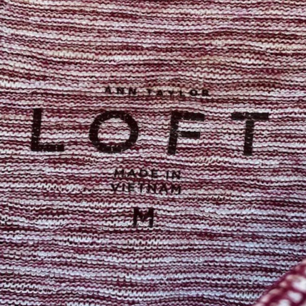 Ann Taylor LOFT boat neck top size medium purple - Picture 8 of 9